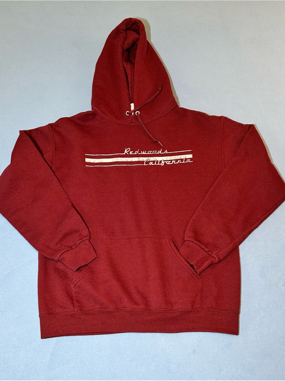 Jerzees NuBlend Maroon Hoodie w/California Redwoods script